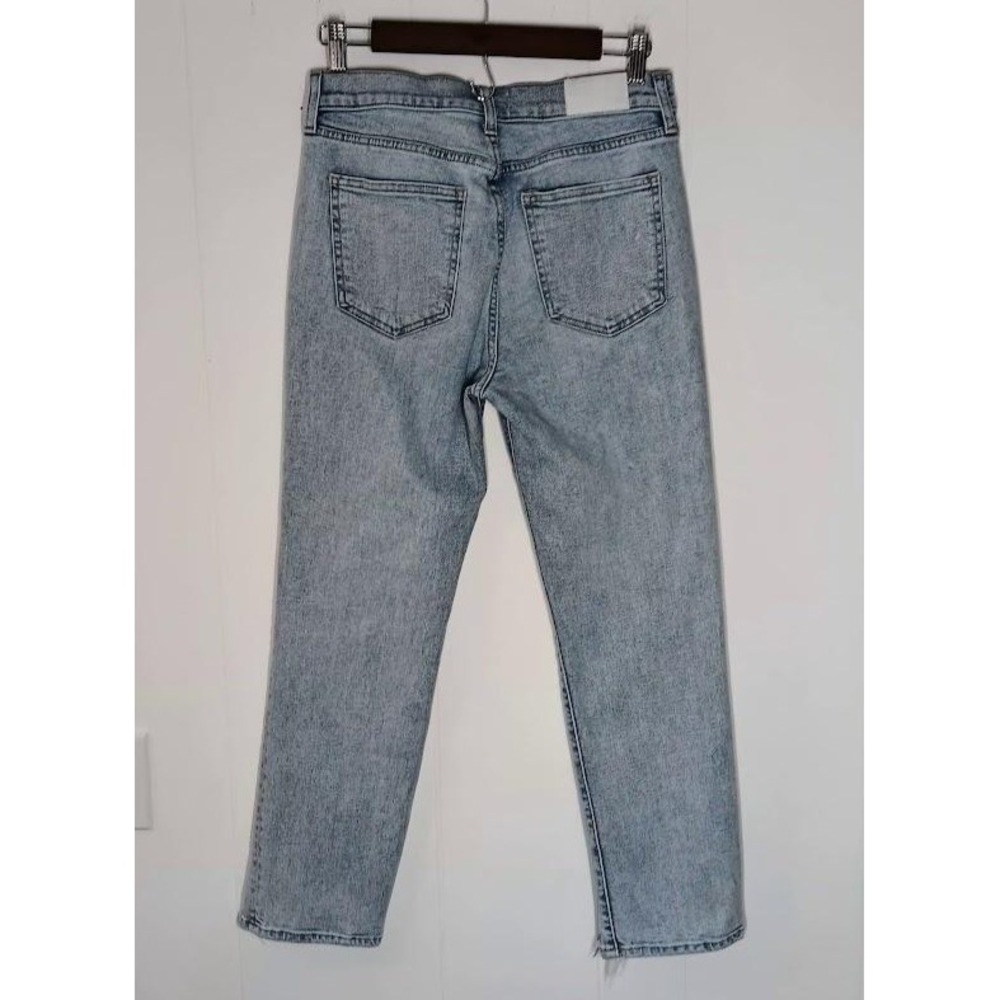 Pistola Jeans Womens 28 Distressed Straight Leg High Rise Raw Hem Denim Pants - Picture 2 of 10